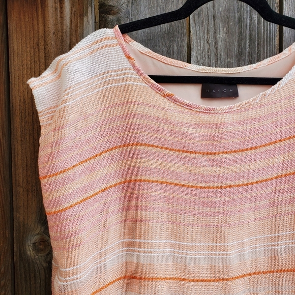 HATCH Sunset Stripe Woven Shift Dress - Picture 3 of 8